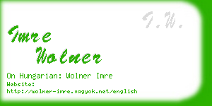 imre wolner business card